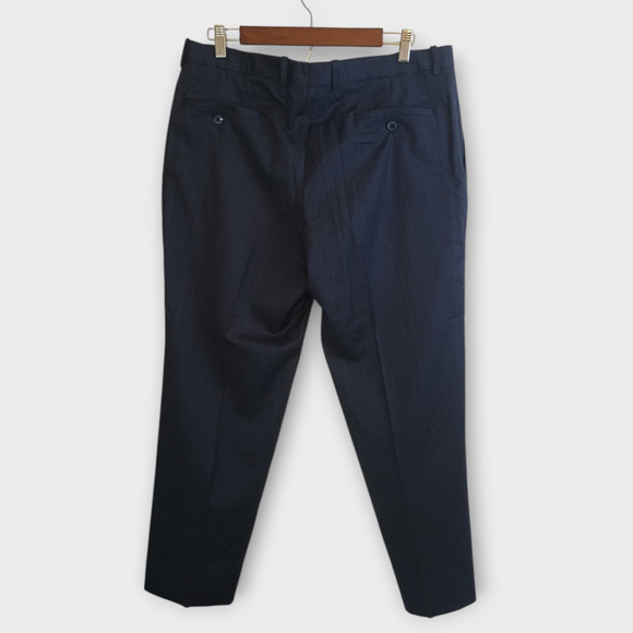 Peter Millar Suit Men 42S Navy Blue Windowpane Grid Professional 2 Piece W39xL28 - Picture 7 of 16